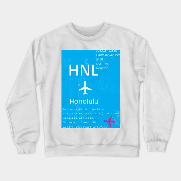 HNL Honolulu minimal Crewneck Sweatshirt by Woohoo